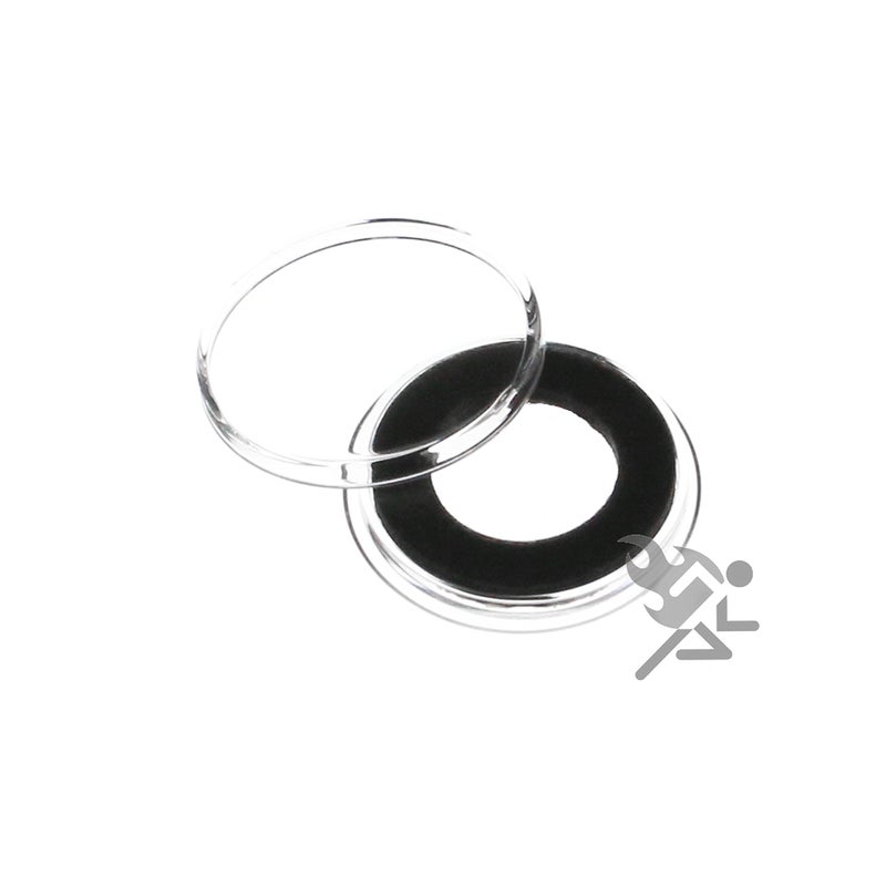 OnFireGuy 20pcs 16mm Black Ring Coin Holders & Capsule Tube with Black Cap Lid for 1/10oz Gold Eagles | Capsules & Storage Tube for 1/10oz American Gold Eagles, 1/10oz Gold Britannia - Image 2